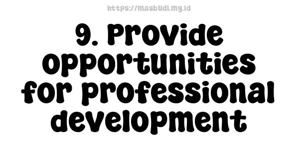 9. Provide opportunities for professional development