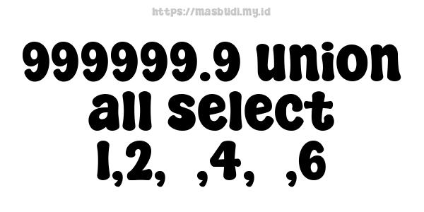 999999.9 union all select 1,2,3,4,5,6