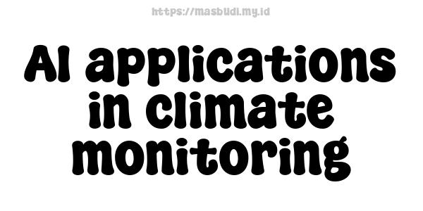 AI applications in climate monitoring