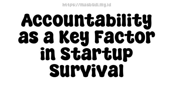 Accountability as a Key Factor in Startup Survival