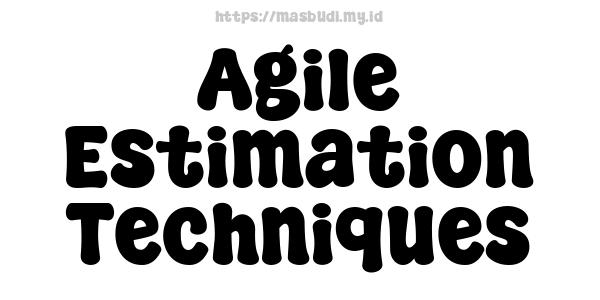 Agile Estimation Techniques