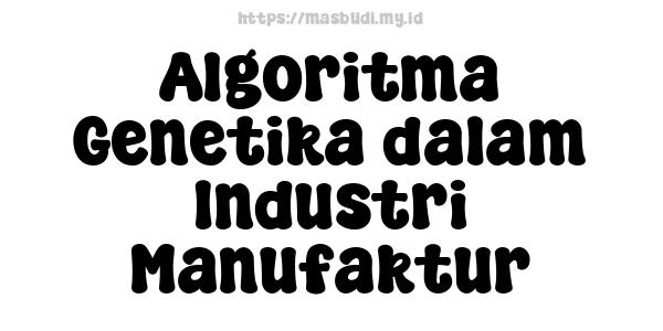 Algoritma Genetika dalam Industri Manufaktur