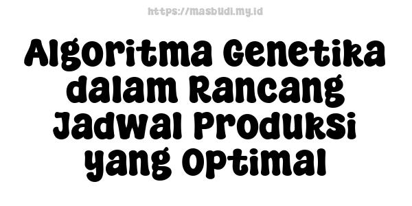 Algoritma Genetika dalam Rancang Jadwal Produksi yang Optimal