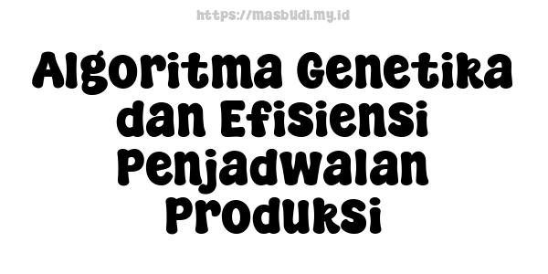 Algoritma Genetika dan Efisiensi Penjadwalan Produksi