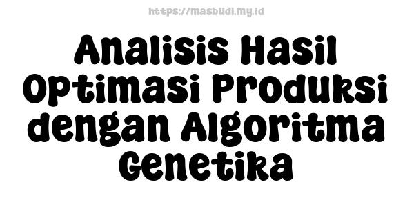 Analisis Hasil Optimasi Produksi dengan Algoritma Genetika