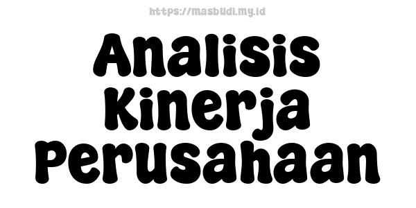 Analisis Kinerja Perusahaan