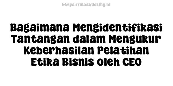 Bagaimana Mengidentifikasi Tantangan dalam Mengukur Keberhasilan Pelatihan Etika Bisnis oleh CEO