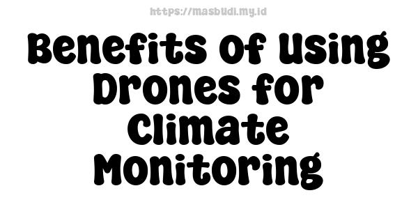 Benefits of Using Drones for Climate Monitoring