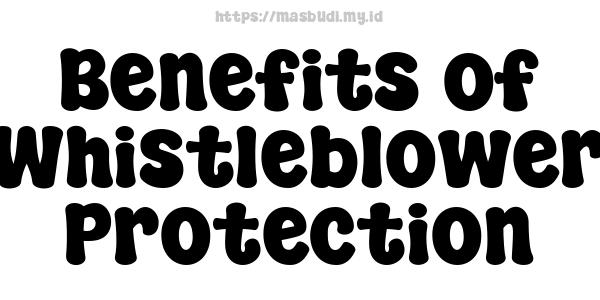 Benefits of Whistleblower Protection