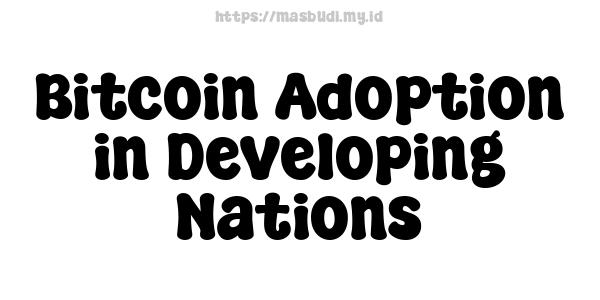 Bitcoin Adoption in Developing Nations