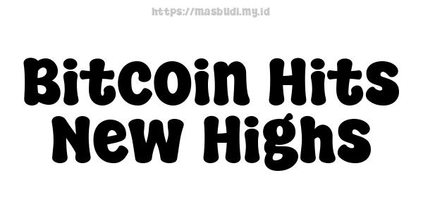 Bitcoin Hits New Highs