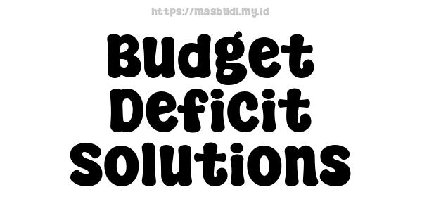 Budget Deficit Solutions