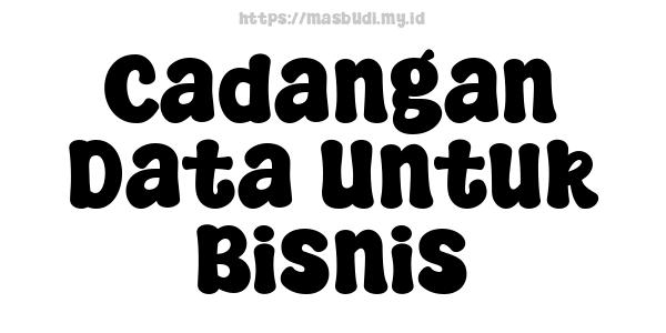 Cadangan Data Untuk Bisnis