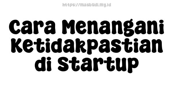 Cara Menangani Ketidakpastian di Startup