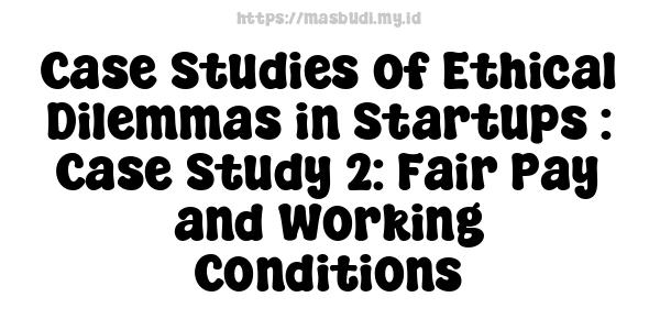 Case Studies of Ethical Dilemmas in Startups : Case Study 2: Fair Pay and Working Conditions