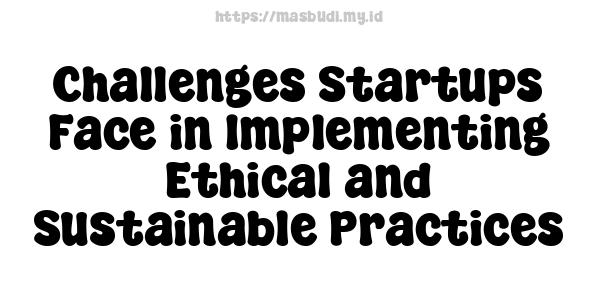 Challenges Startups Face in Implementing Ethical and Sustainable Practices