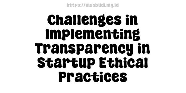 Challenges in Implementing Transparency in Startup Ethical Practices