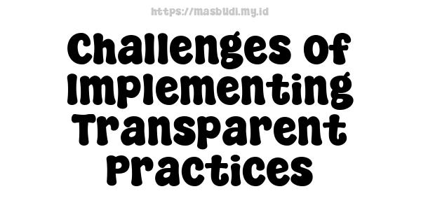 Challenges of Implementing Transparent Practices