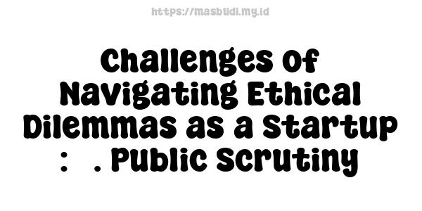 Challenges of Navigating Ethical Dilemmas as a Startup : 5. Public Scrutiny