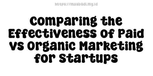 Comparing the Effectiveness of Paid vs Organic Marketing for Startups