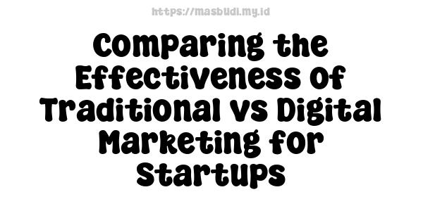 Comparing the Effectiveness of Traditional vs Digital Marketing for Startups