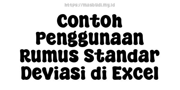 Contoh Penggunaan Rumus Standar Deviasi di Excel