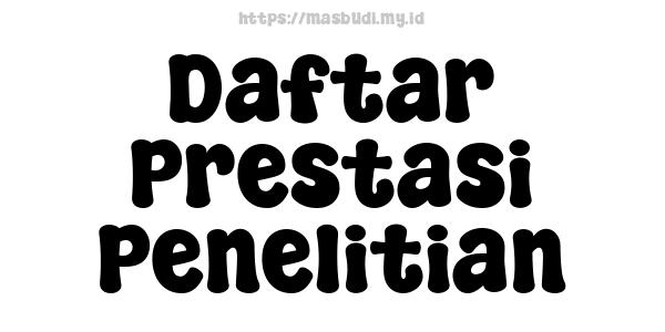 Daftar Prestasi Penelitian