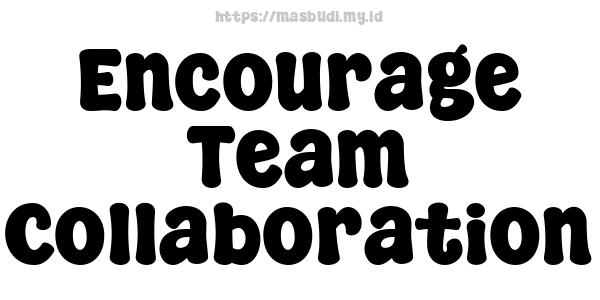 Encourage Team Collaboration