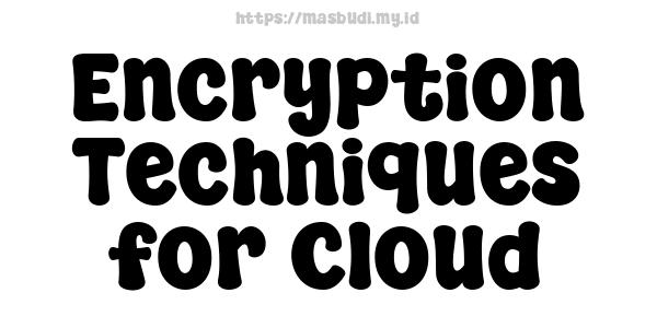 Encryption Techniques for Cloud