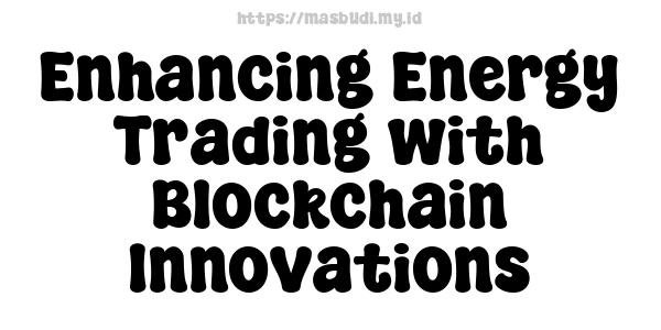 Enhancing Energy Trading with Blockchain Innovations