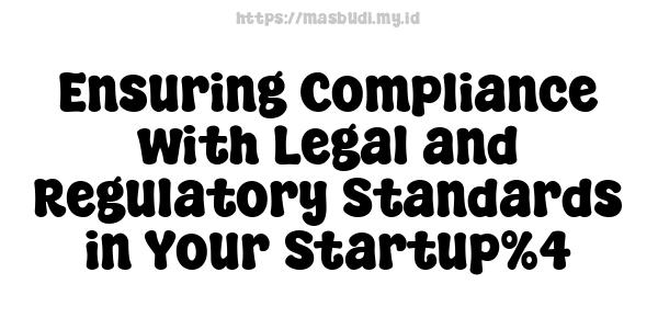 Ensuring Compliance with Legal and Regulatory Standards in Your Startup%4