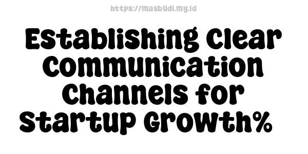 Establishing Clear Communication Channels for Startup Growth%5