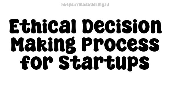 Ethical Decision-Making Process for Startups