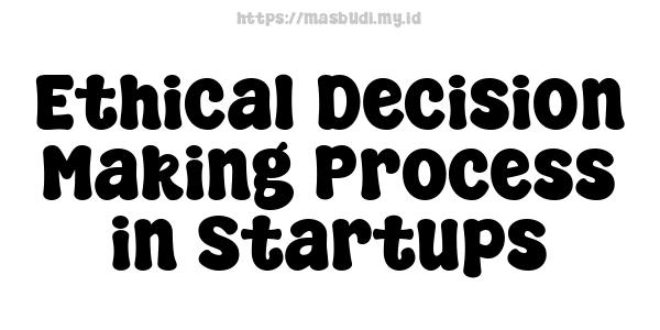 Ethical Decision-Making Process in Startups