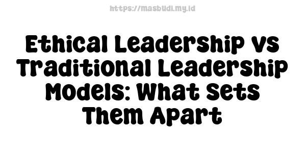 Ethical Leadership vs Traditional Leadership Models: What Sets Them Apart