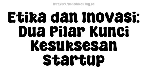 Etika dan Inovasi: Dua Pilar Kunci Kesuksesan Startup