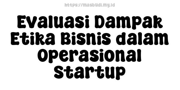 Evaluasi Dampak Etika Bisnis dalam Operasional Startup