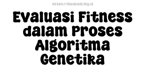 Evaluasi Fitness dalam Proses Algoritma Genetika