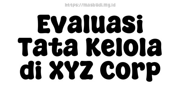 Evaluasi Tata Kelola di XYZ Corp