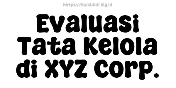 Evaluasi Tata Kelola di XYZ Corp.