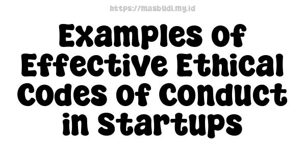 Examples of Effective Ethical Codes of Conduct in Startups