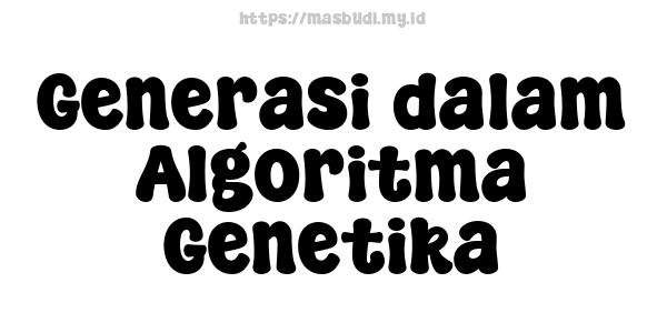 Generasi dalam Algoritma Genetika