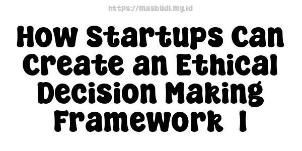 How Startups Can Create an Ethical Decision-Making Framework -1