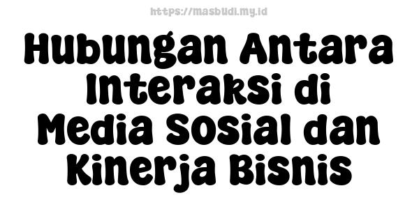 Hubungan Antara Interaksi di Media Sosial dan Kinerja Bisnis