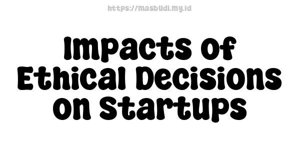 Impacts of Ethical Decisions on Startups