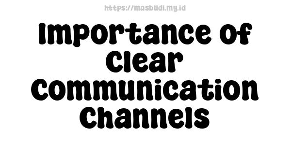 Importance of Clear Communication Channels