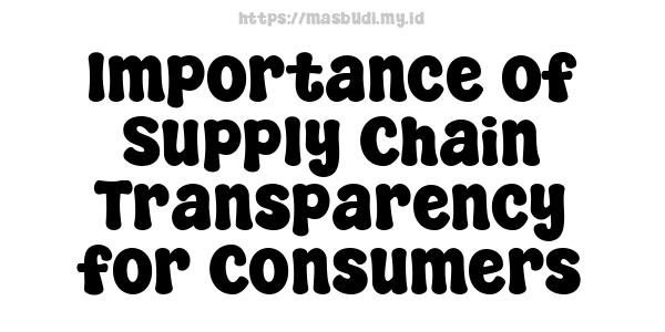 Importance of Supply Chain Transparency for Consumers