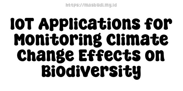 IoT Applications for Monitoring Climate Change Effects on Biodiversity