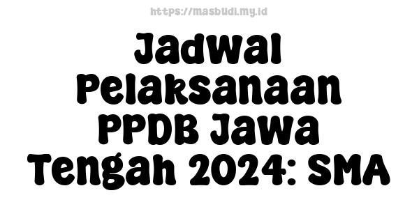 Jadwal Pelaksanaan PPDB Jawa Tengah 2024: SMA