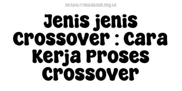 Jenis-jenis Crossover : Cara Kerja Proses Crossover